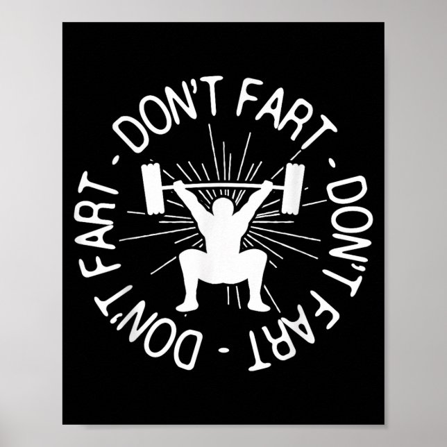 Poster Dont Far Funny Fitness Gym Gift  (Frente)
