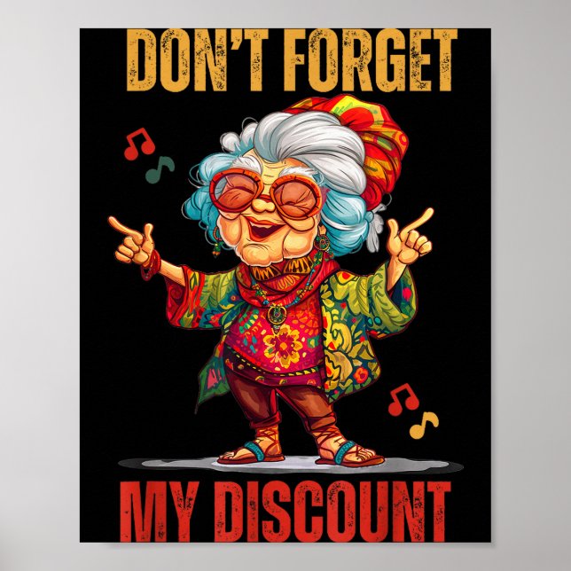 Poster Don't Forget My Funny Old People Senior  (Frente)