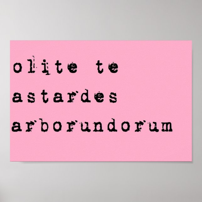 Poster Dont let the bastards grind you down Latin  black  (Frente)