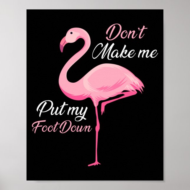 Poster Don't Make Me Put My Foot Down Nk Flamingo Long Sl (Frente)