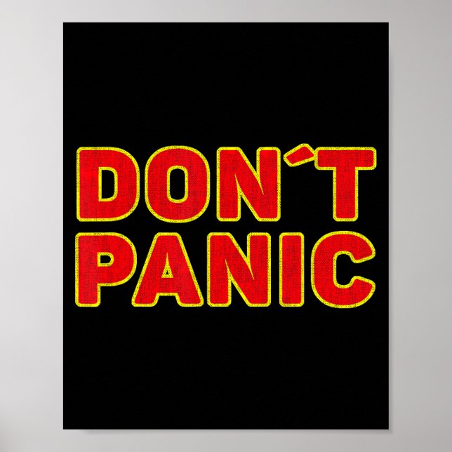 Poster Don't Panic Vintage Distressed, Sarcastic Panickin (Frente)