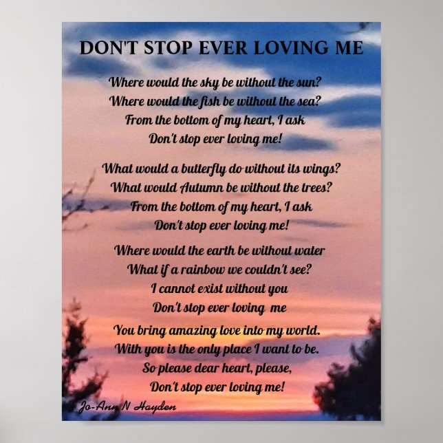 POSTER DON'T STOP EVER LOVING ME  (Frente)