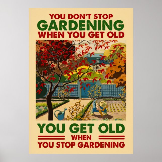 Poster Don't Stop Gardening (Frente)