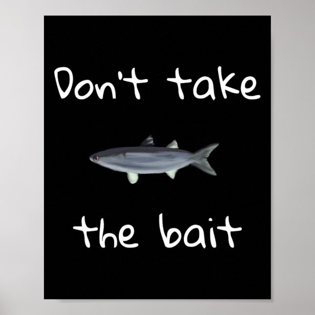 Poster Dont Take The Bait Mullet Fish Artwork Painting  (Frente)