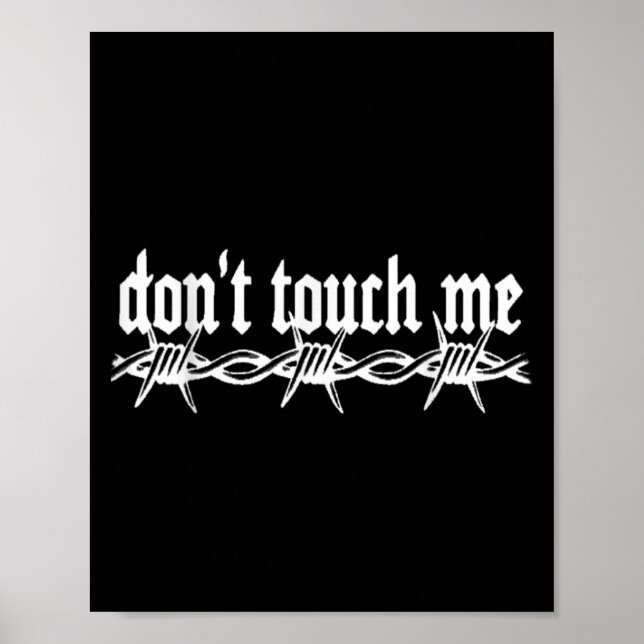 Poster Don't Touch Me Barbed Wire Introvert Art Tattoo St (Frente)