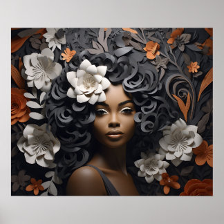 Poster Don't Touch My Hair Black Melanin Afro Queen Crown