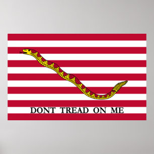 Poster Don't Tread On Me - Navy Jack Flag