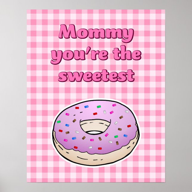 Poster Donut Rosa Doce (Frente)