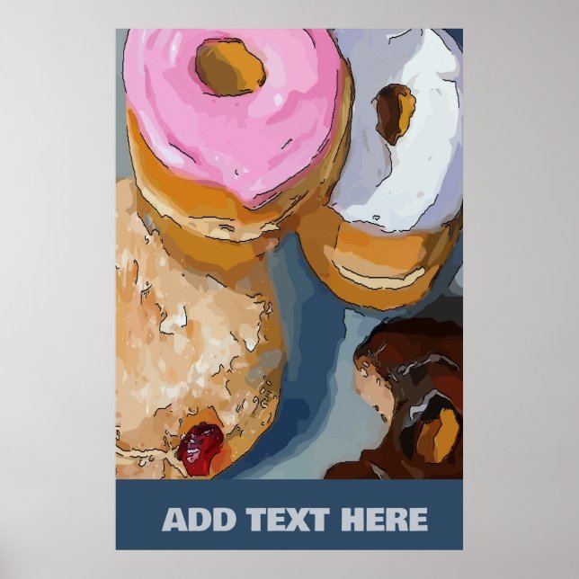 Poster Donuts adicionam texto (Frente)