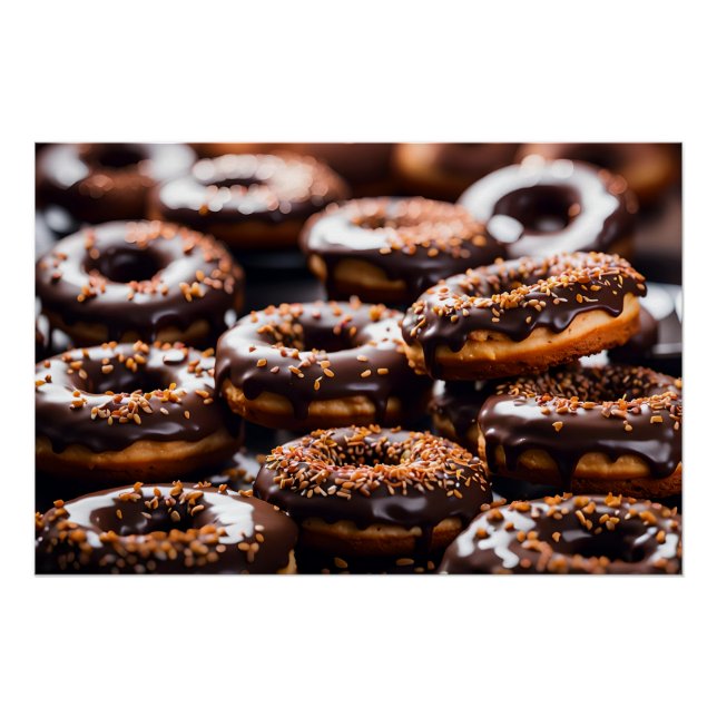 Pôster Donuts de Chocolate (Frente)