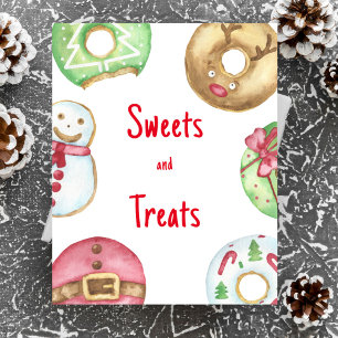 Poster Donuts de Natal chá de bebê Doces e guloseimas