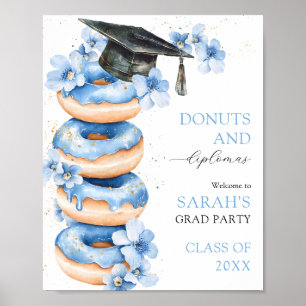 Poster Donuts e Diplomas Placa de Boas-Vindas de Formatur