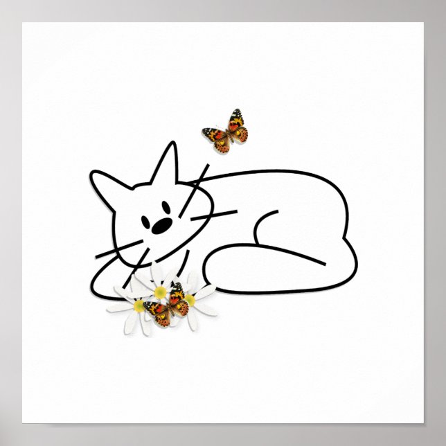 Pôster Doodle Cat (Frente)