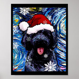 Poster Doodle de Ouro Preto Labradoodle Papai Noel Cachor