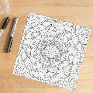Poster Doodle Feliz: Página de Colorir Alegre