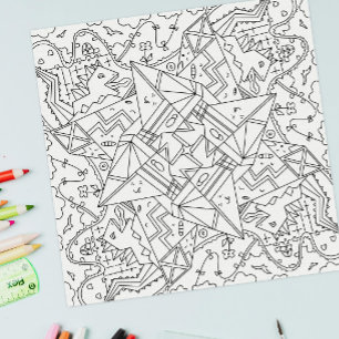 Poster Doodle Feliz: Página para Colorir Terra de Dinossa