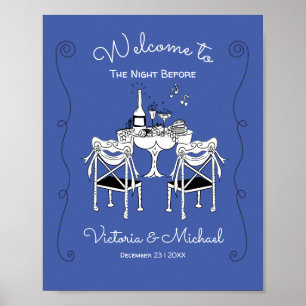 Poster Doodle Sketch Mesa Chairs Janto de ensaio Funky