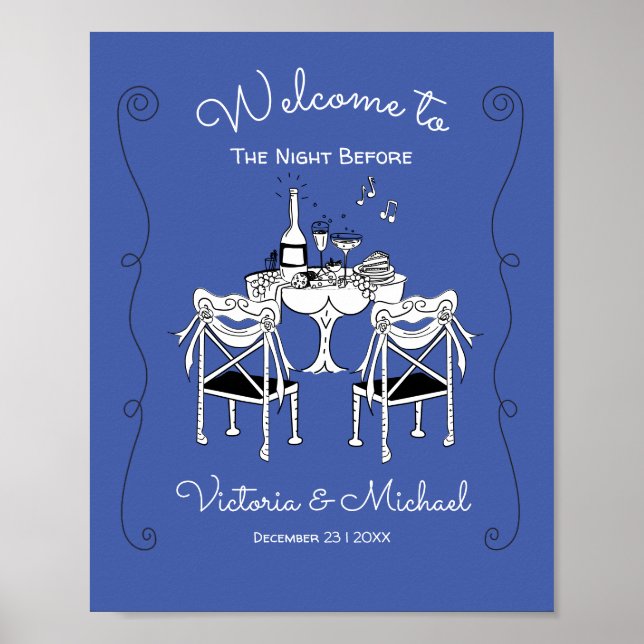 Poster Doodle Sketch Mesa Chairs Janto de ensaio Funky (Frente)