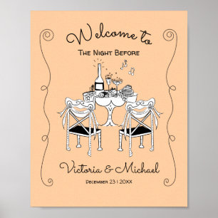 Poster Doodle Sketch Mesa Chairs Janto de ensaio Funky