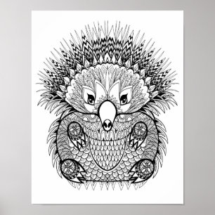 Pôster Doodle tirado mão 2 do Echidna