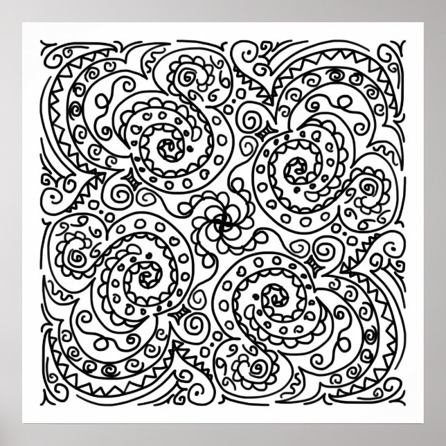 Poster Doodles Me Colorem Bonito (Frente)