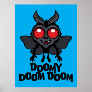 Poster Doomy Doom Doom Mothman Criptídeo Fofo