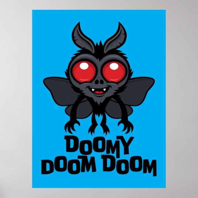 Poster Doomy Doom Doom Mothman Criptídeo Fofo (Frente)