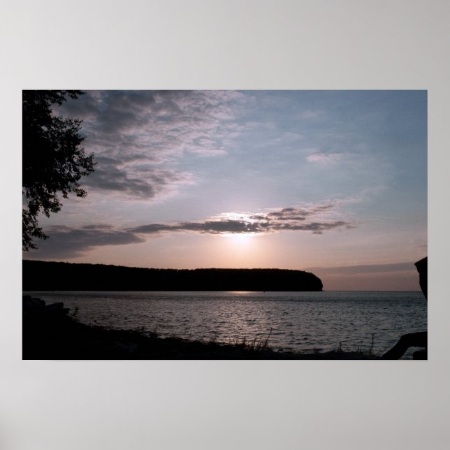 Pôster Door County Sunset em Wisconsin (Frente)