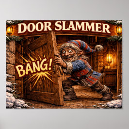Poster Door Slammer Icelandic Yule Lad 