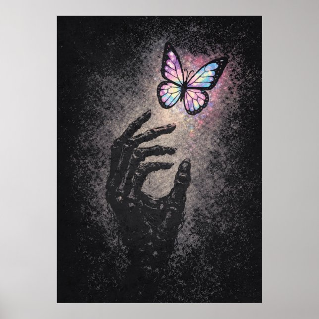 Poster Dopamina Gótica, Saúde Mental, Borboleta Abstrata (Frente)