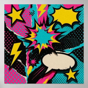 Poster Dopamina Wall Art - Vibrante Pop Colorida