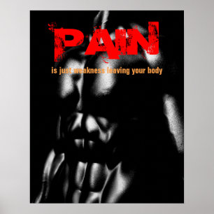 Poster Dor Corporal Fitness Inspirador