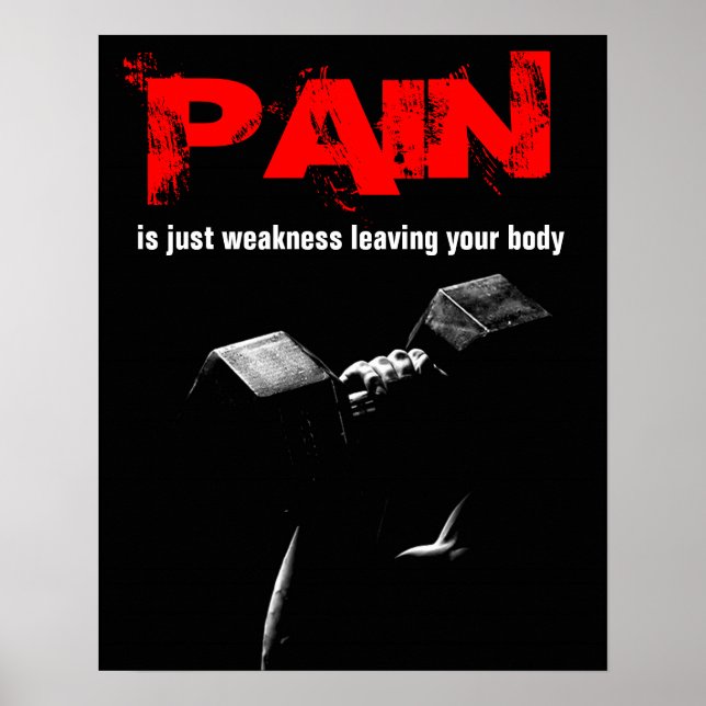Poster Dor Corporal Fitness Inspirador Haltere (Frente)