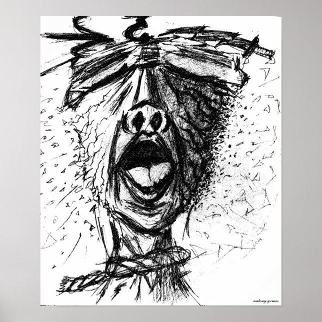 Poster Dor e Frustração - Esquema do Lápis (Frente)