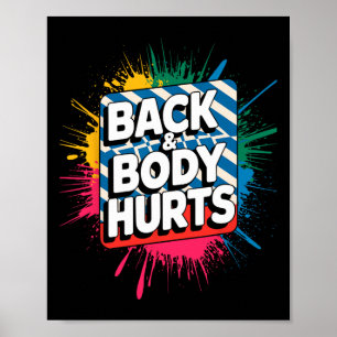 Poster Dores nas Costas e no Corpo Piada Engraçada de Fis
