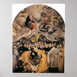 Pôster d'Orgaz de L'Enterrement du Comte por El Greco