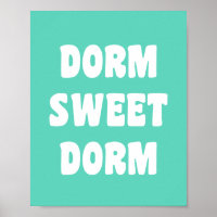 Dorm Sweet Dorm - Letra Retroativa em Mint Green