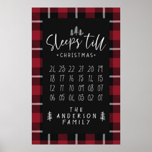 Poster Dorme até o Natal moderno minimalista farmhouse