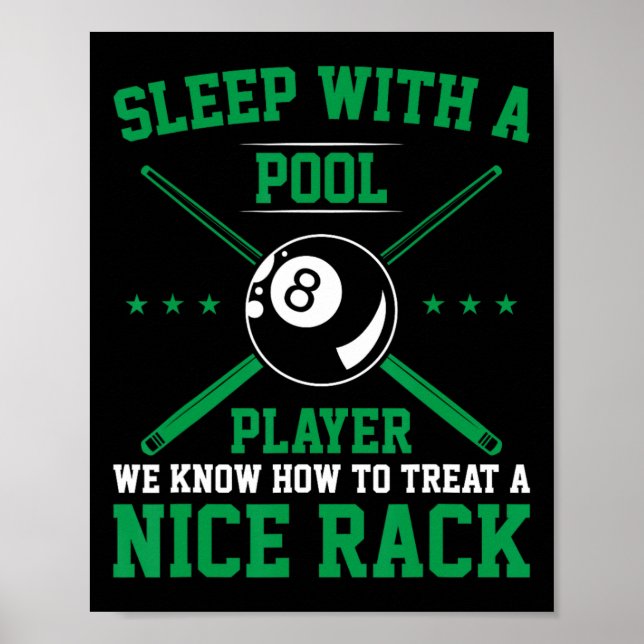 Poster Dormir Com Um Jogador De Piscina Sabemos Como Trat (Frente)