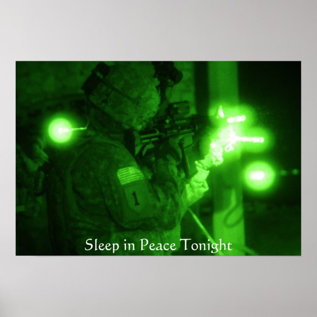 Poster Dormir em paz hoje Militares (Frente)