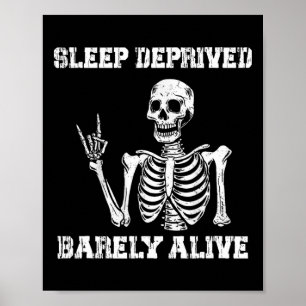 Poster Dormir Privado Rely Alive Funny Skeleton Halloween