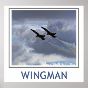 Poster dos ângulos azuis do Wingman