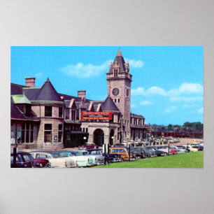 Poster dos anos 50 da estação da união de