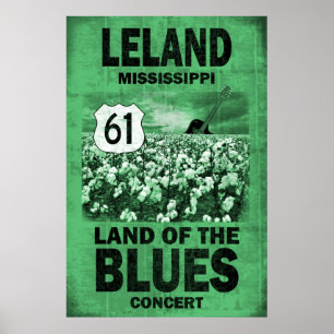Poster dos azuis de Leland Mississippi