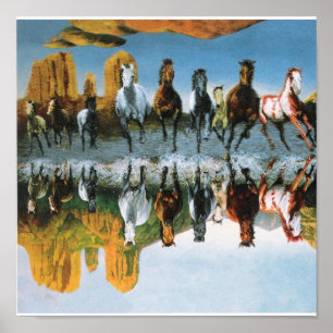 Poster dos cavalos selvagens