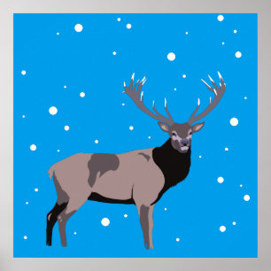 Poster dos cervos da neve