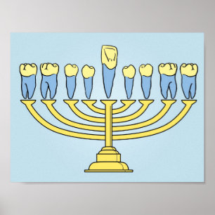 Poster dos dentes de Hanukkah