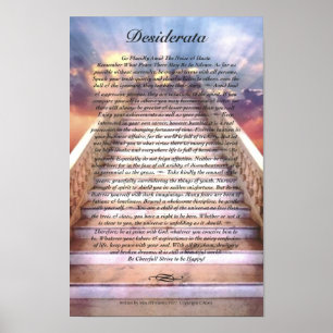Poster dos DESIDERATA na escadaria ao céu