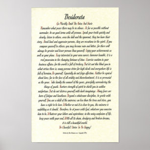 Poster dos DESIDERATA por Ehrmann máximo -