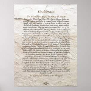Poster dos DESIDERATA por Ehrmann=Moonstone máxim